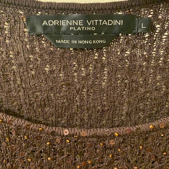 Adrienne Vittadini 100% silk Shirt, sz L,NWT $278 - Picture 7 of 8